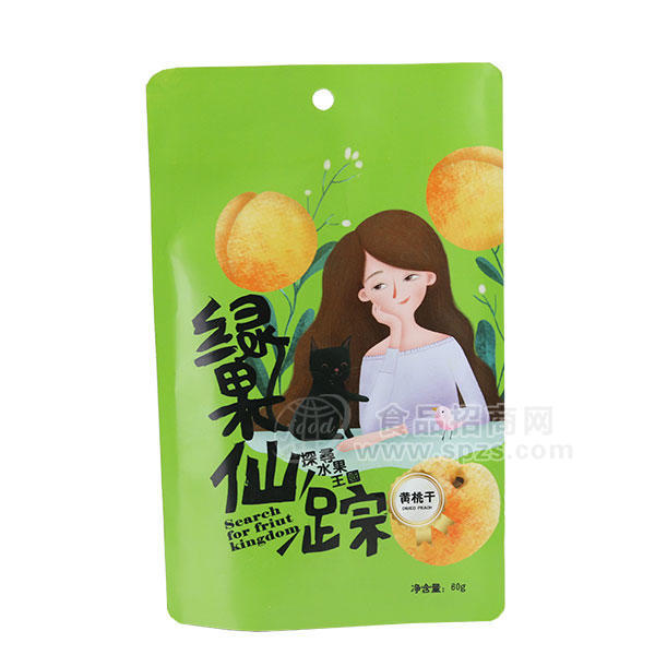 綠果仙蹤 黃桃干休閑食品60g