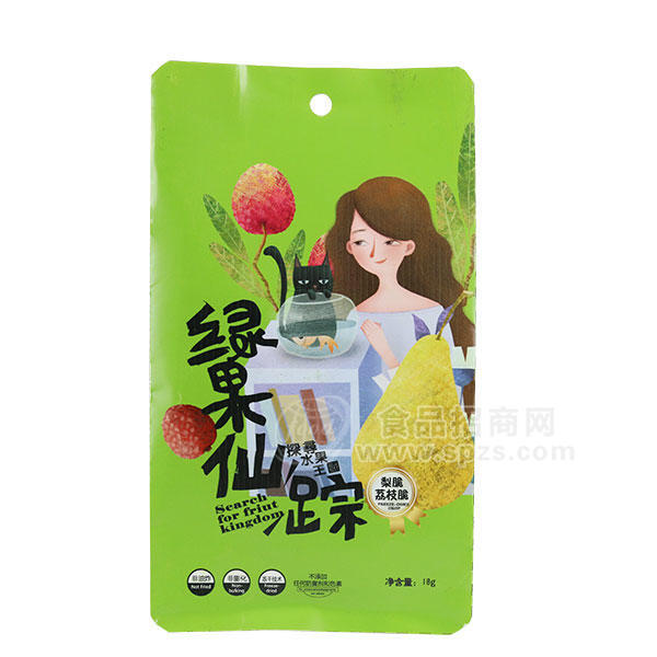 绿果仙踪梨脆荔枝脆休闲食品18g