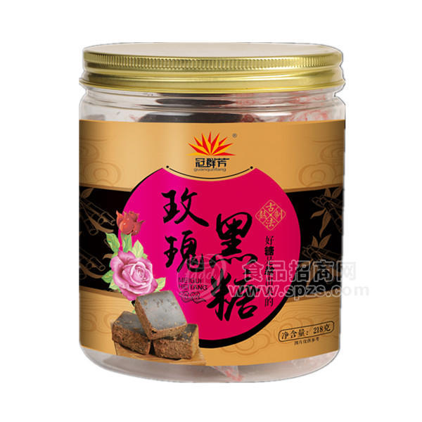 冠群芳玫瑰黑糖218g 