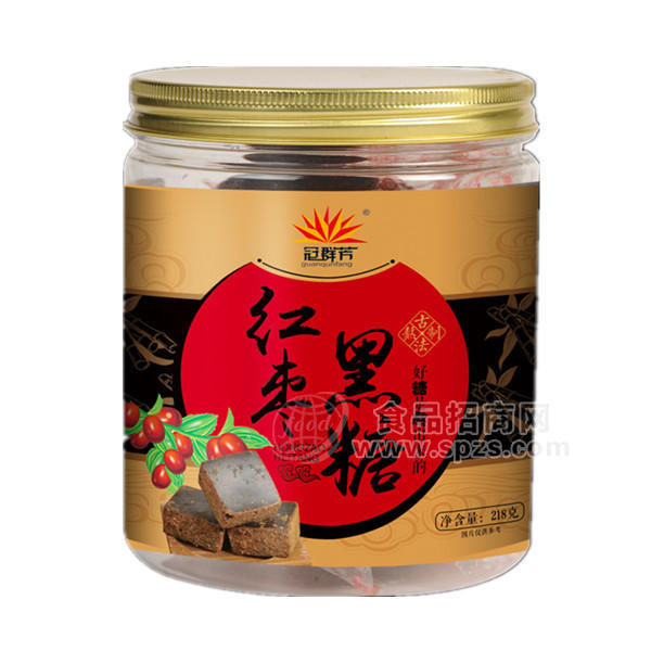 冠群芳红枣黑糖 218g 