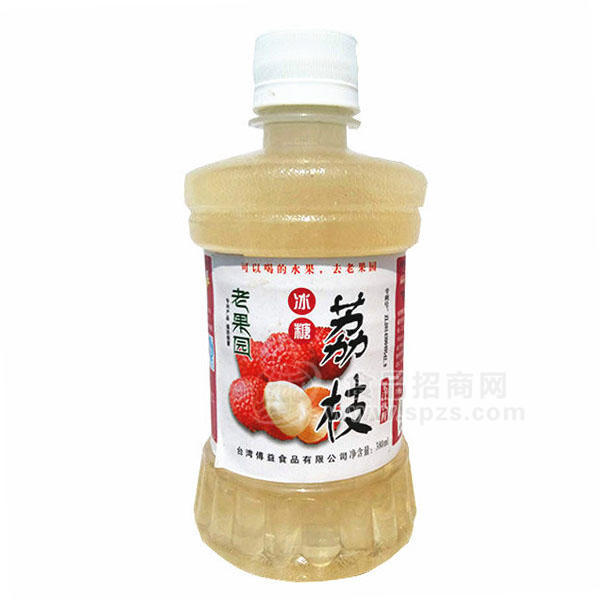 ·老果园冰糖荔枝饮料果汁饮料380ml 