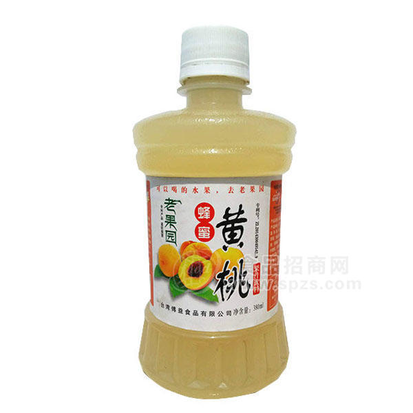 ·老果园蜂蜜黄桃果汁饮料380ml 