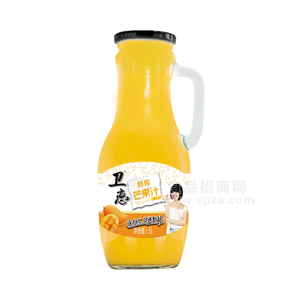 ·卫恋 鲜榨芒果汁 果汁饮料1.5L 