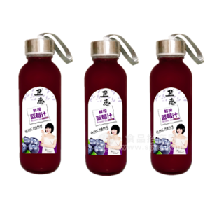 卫恋  鲜榨蓝莓汁 果汁饮料420mL