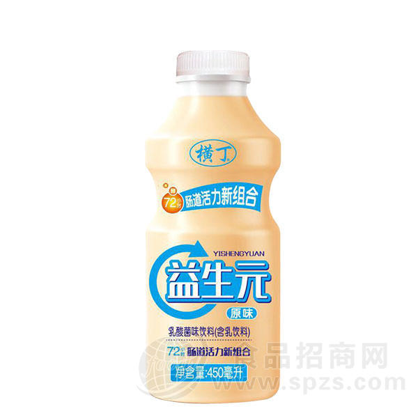 ·橫丁益生元乳酸菌味饮料原味乳饮料450ml 