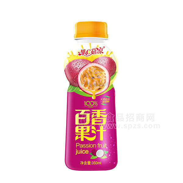 ·果C菇凉百香果汁饮料350ml 