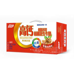 优膳美高钙核桃花生牛奶复合蛋白饮品250mlx24盒