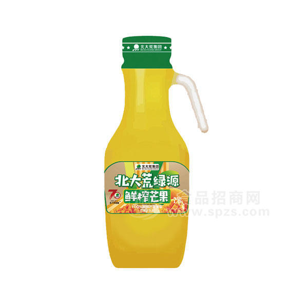 北大荒綠源鮮榨芒果汁飲料果汁飲料1.5L