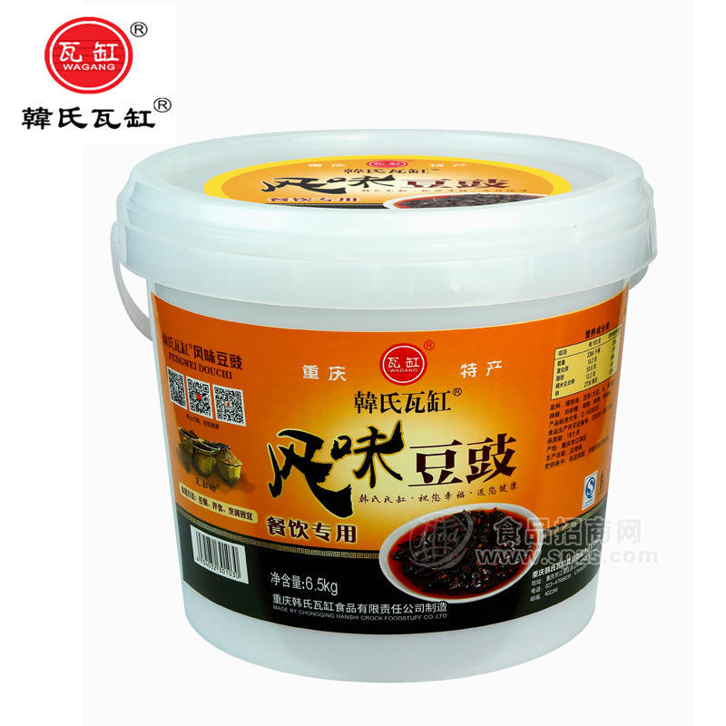 韩氏瓦缸6.5kg风味豆豉酱
