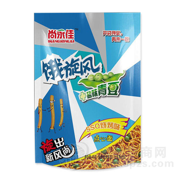 尚永佳盐味青豆SSQ烧烤味点心面40g