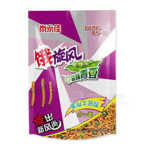 尚永佳鹽味青豆黑椒牛排味點(diǎn)心面休閑食品40g