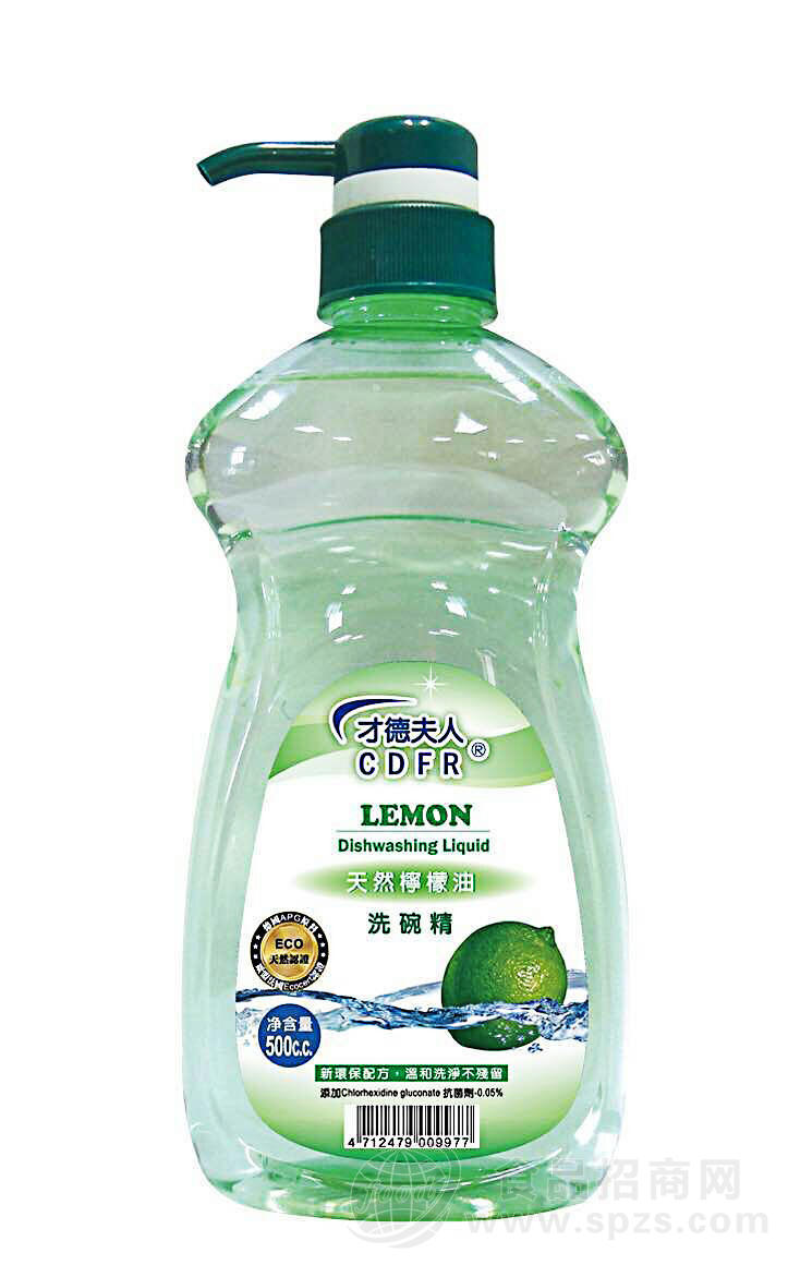才德夫人天然柠檬洗碗精500ml