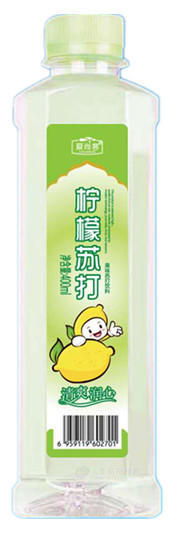爱尚客柠檬苏打 400ml 柠檬味苏打水  果味苏打