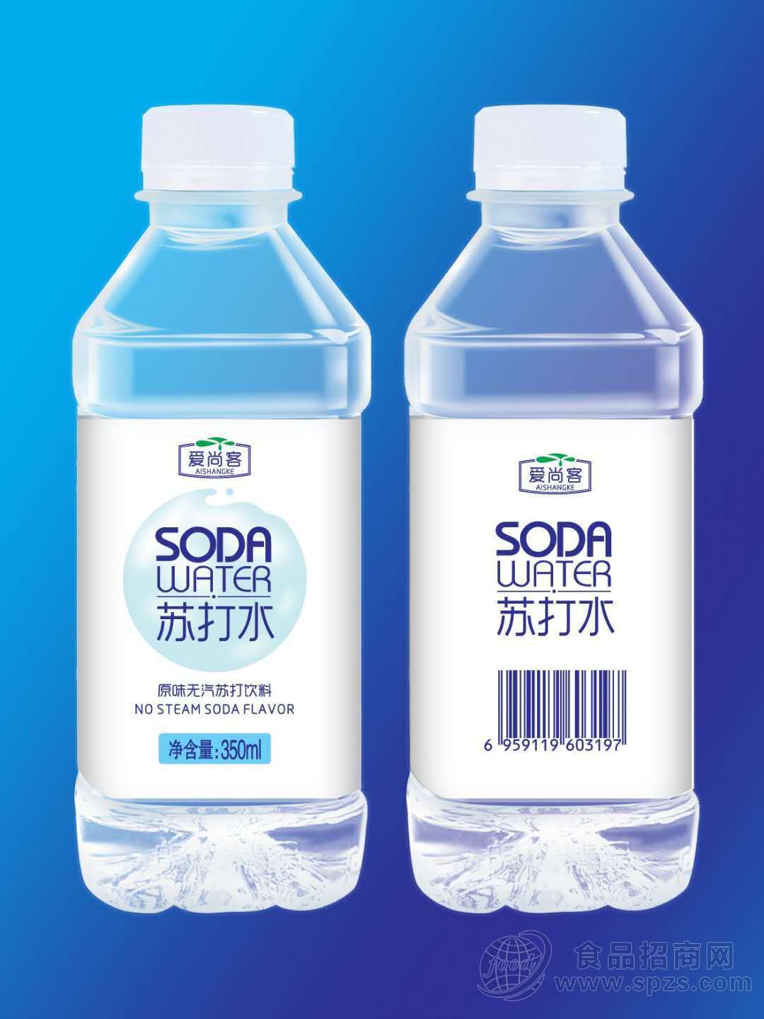 爱尚客苏打水  原味无汽苏打饮料350ml