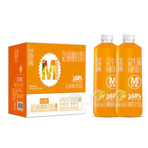 艾爾牧益生菌芒果發(fā)酵果汁 果汁飲料1.08L