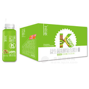 艾尔牧益生菌奇异果发酵复合果汁饮品268mlx15瓶