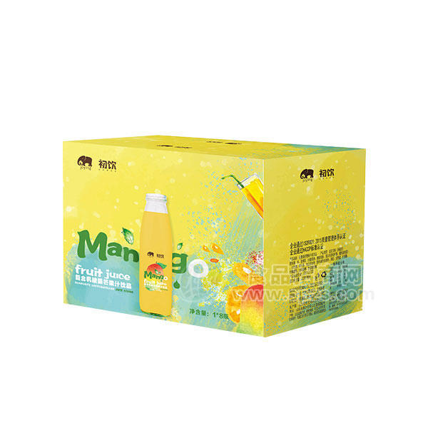 ·初饮芒果 复合乳酸菌芒果汁饮品1000gx8瓶 