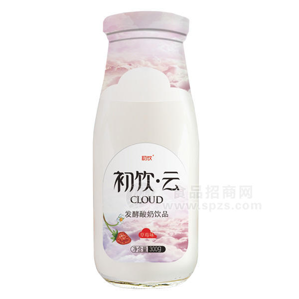 ·初饮云发酵酸奶饮品草莓味 乳饮料300ml 