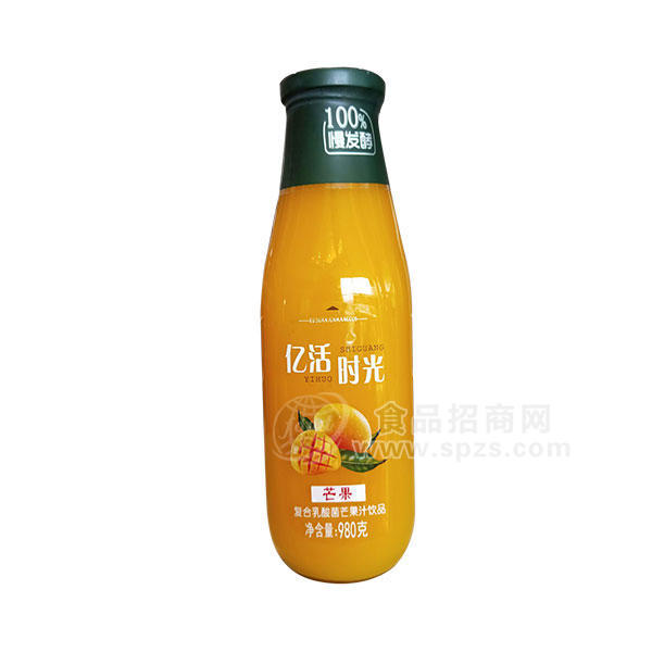 亿活时光 芒果复合乳酸菌饮料 980g
