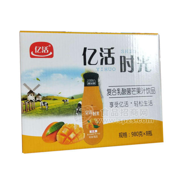 億活 復合乳酸菌芒果果汁飲料980gx8瓶