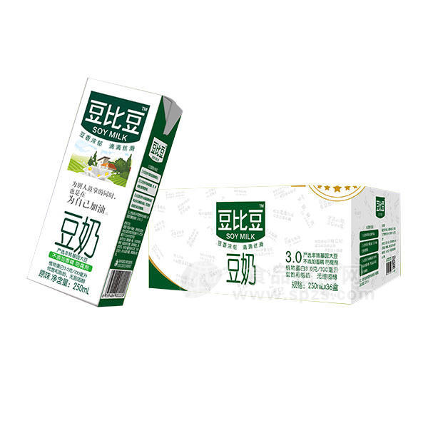 豆比豆植物蛋白飲料豆奶250mlx36盒