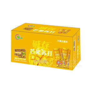 堿存芒果蘇打飲料果味飲料芒果味250mlx24盒