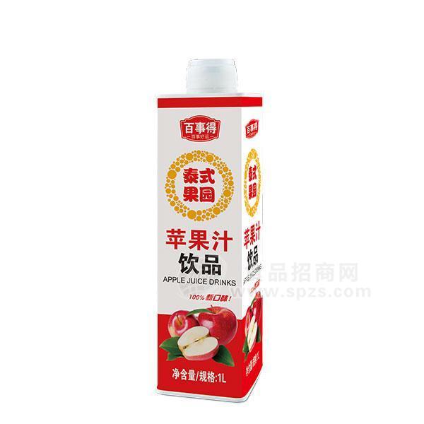 百事得蘋果汁飲品蘋果醋飲料1L