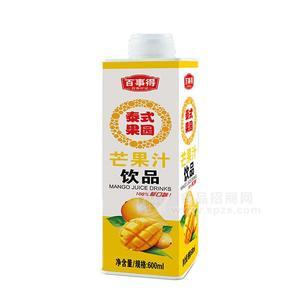 百事得芒果汁饮品果汁饮料 600ml
