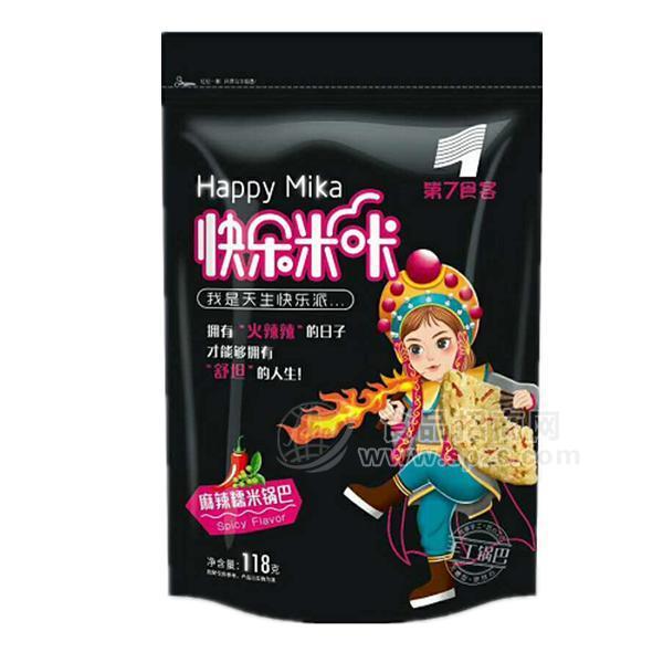 快樂米咔 麻辣糯米鍋巴休閑食品118g