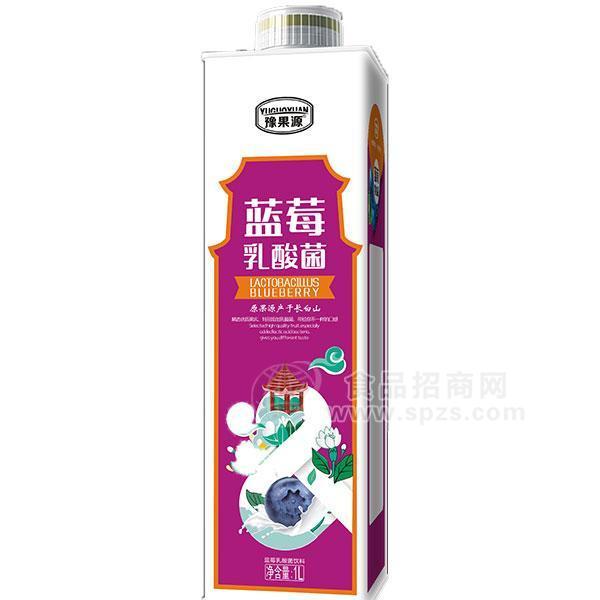 ·豫果源蓝莓乳酸菌饮料乳饮料1L 