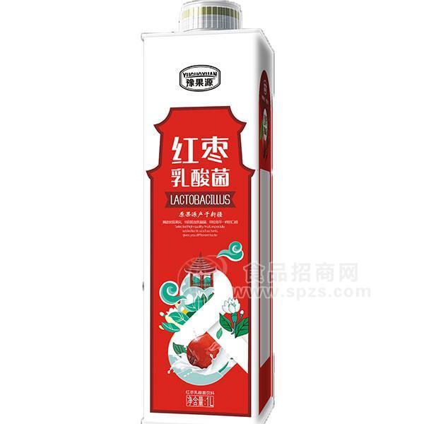 豫果源红枣乳酸菌饮料乳饮料1L