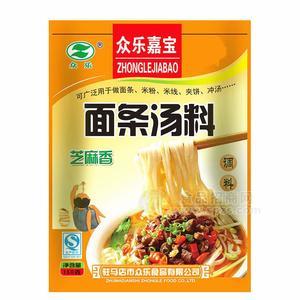 眾樂面條湯料芝麻香調(diào)料150g