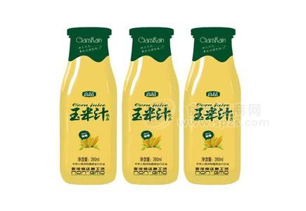高昂玉米汁植物饮品玻璃瓶装招商