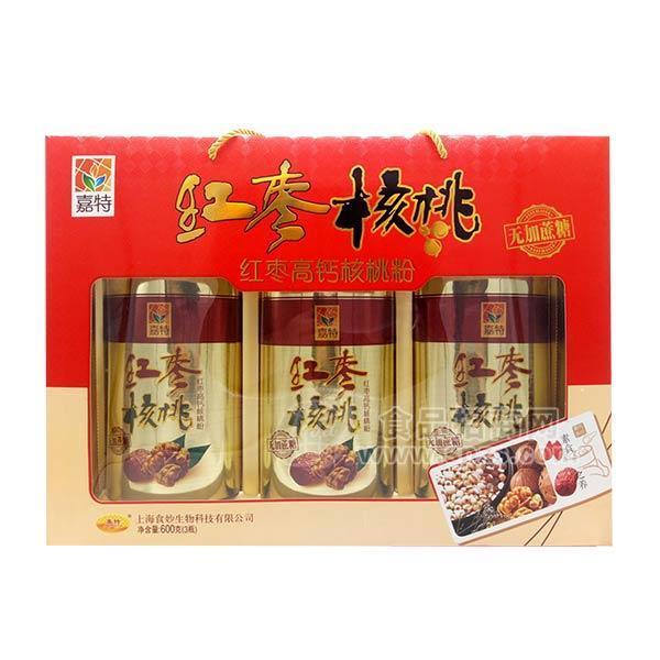 嘉特紅棗核桃高鈣核桃粉沖調(diào)禮盒600g