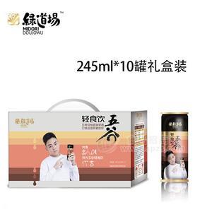 綠道場五谷雜糧早餐飲245ml10罐學(xué)生裝