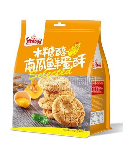 盛天紅木糖醇南瓜鮮蛋酥桃酥 280g