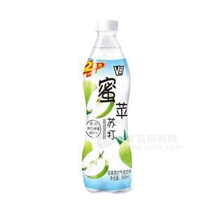 V田蜜蘋(píng)蘇打蘋(píng)果蘇打氣泡飲料550ml