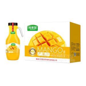 純果智芒果汁飲料鮮果生榨果汁飲料1.5Lx6瓶