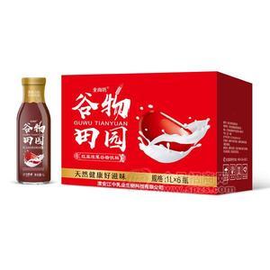 全尚坊谷物田園紅豆?jié)鉂{谷物飲料1Lx6瓶