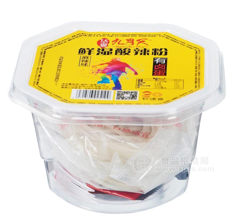 ·华夏九月天鲜湿酸辣粉有卤蛋麻辣味183克 