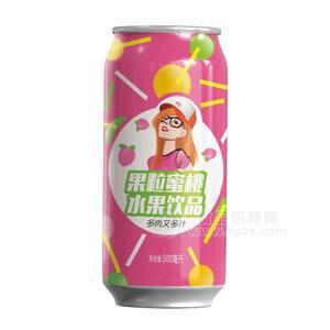 福禧汇果粒蜜桃水果饮品果汁饮料500ml