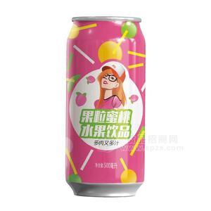 福禧匯果粒蜜桃水果飲品果汁飲料500ml