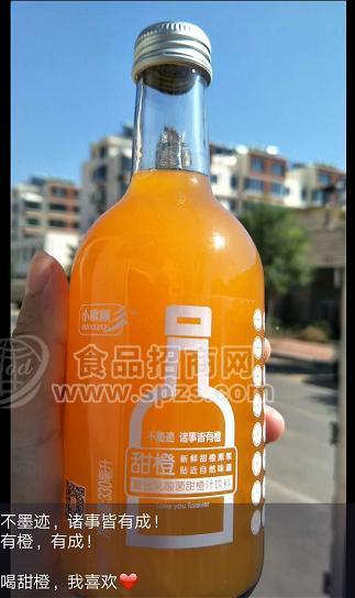 小歐顏玻璃瓶飲品甜橙果汁飲料