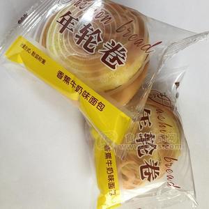 四季緣年輪卷香蕉牛奶味面包方便食品