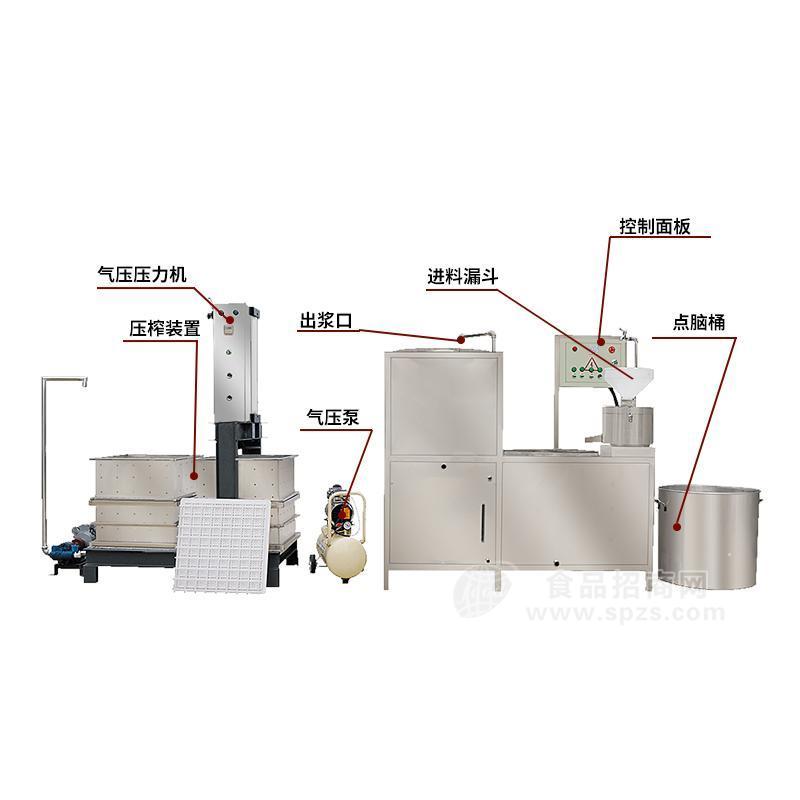 漿渣自動分離豆腐干機 河北盛隆換代氣壓數控豆腐干設備8折促銷