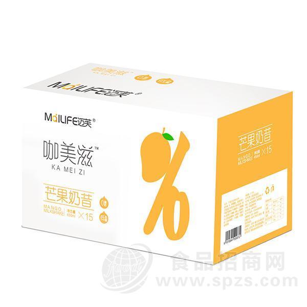咖美滋芒果奶昔0脂肪低热量风味饮品招商450mlx15瓶