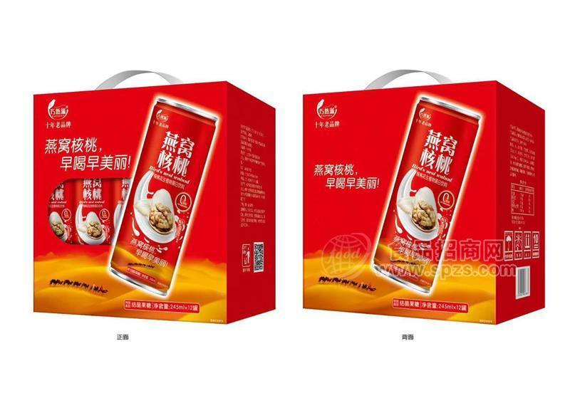 巧然滋燕窩核桃禮盒裝 245ml×12罐 紅罐