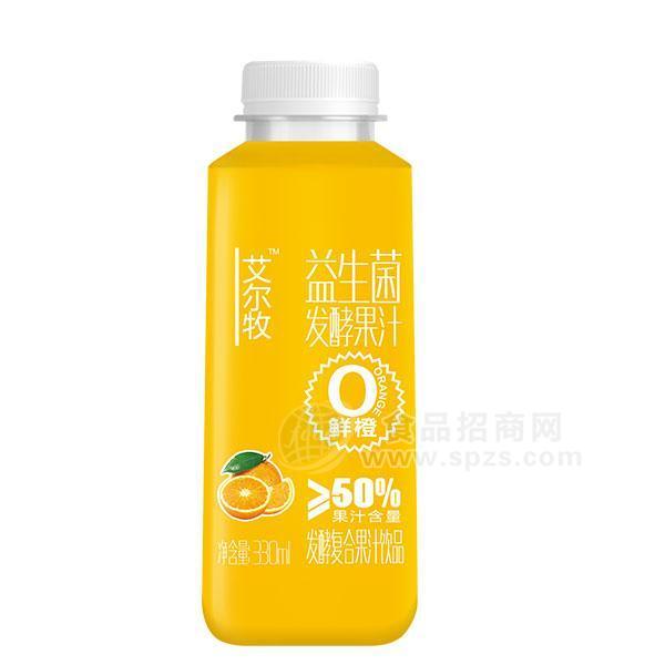 艾尔牧益生菌发酵果汁鲜橙味330mL