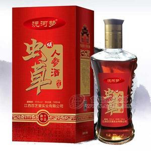 沅河夢蟲草人參酒珍品紅瓶招商500mL