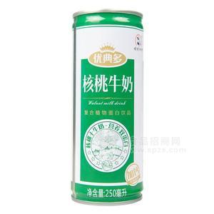 優(yōu)典多加鈣核桃牛奶 復(fù)合植物蛋白飲品250ml